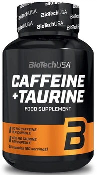 Кофеїн BioTeсh Caffeine + Taurine 60 капсул