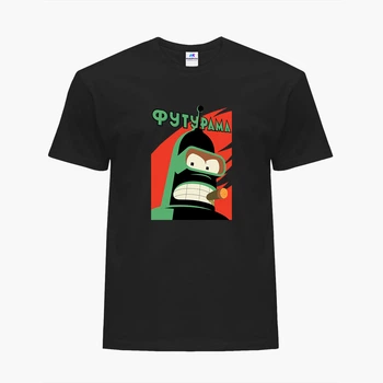 Футболка мужская Футурама Бендер (Futurama Bender) (9223-2864-4) XL Черная