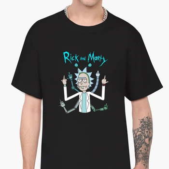 Футболка мужская Рик и Морти Рик Санчез (Rick and Morty Rick Sanchez) (9223-2948-5) XXL Черная