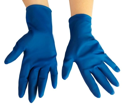 Перчатки латексные смотровые нестерильные неприпудренные IGAR HIGH RISK (синие) 50 шт M