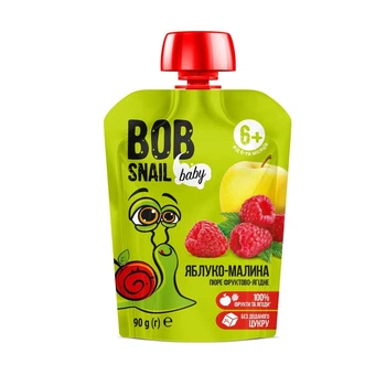 Пюре фруктово-ягідне Bob Snail Яблуко-Малина для дітей від 6 місяців 90г