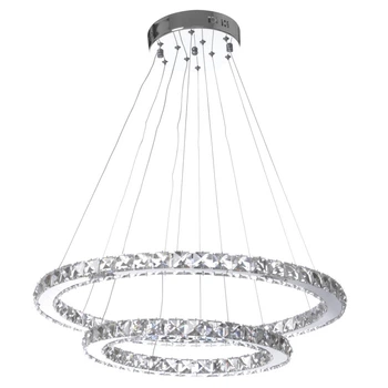 Люстра светодиодная подвесная с пультом хрустальные кольца BR-988S/72 LED Brille 22-866