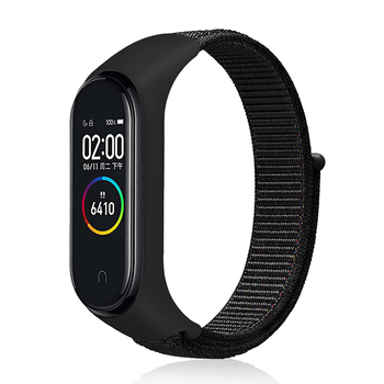 Ремінець нейлоновий MRK для фітнес браслета Xiaomi Mi Band 6/5/4/3 чорний (mrk3036)