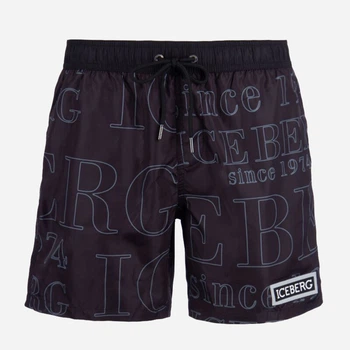 Шорти пляжні чоловічі Iceberg Medium Boardshort ICE1MBM04 S Чорні (8051884146652)