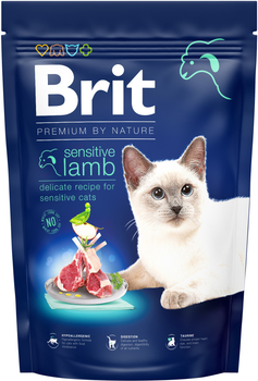 Сухой корм для кошек с чувствительным пищеварением Brit Premium by Nature Cat Sensitive с ягненком 1.5 кг (8595602553181)