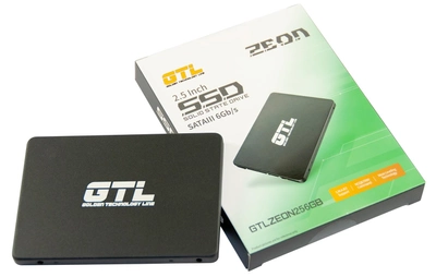 Твердотельный накопитель 256Gb GTL Zeon SATA3 2.5" 3D TLC 520/420MB/s (GTLZEON256GB)