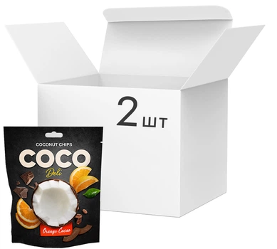 Упаковка чипсов кокосовых Coco Deli с апельсином, корицей и кофе 30 г х 2 шт (0.06 кг) (4820144210242)
