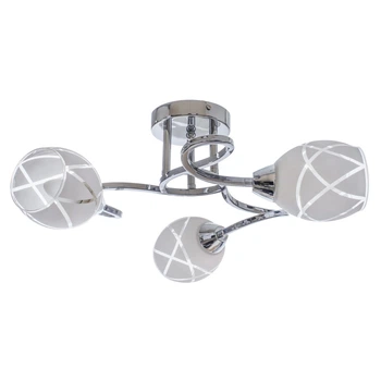 Люстра потолочная на 3 плафона LK-643S/3 E27 CH Brille 23-624