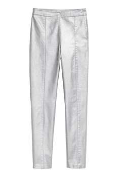 Брюки H&M 38 серебристый 5486596