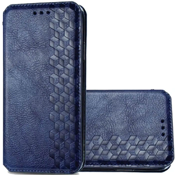 Кожаный чехол-книжка GETMAN Cubic (PU) для Xiaomi 12T / 12T Pro Синий