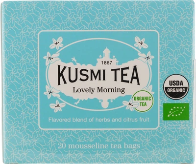 Чай зеленый Kusmi Tea Lovely Morning органический 20 пакетиков х 2 г (3585810080529)