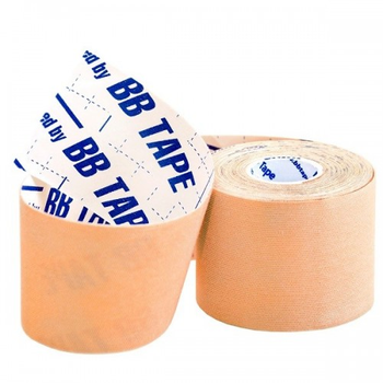 Кинезио тейп спортивний бежевий для ліктя Sports Therapy Kinesiology Tape, 5 см х 5 м