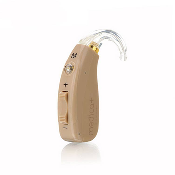 Универсальный слуховой аппарат Medica-Plus sound control 13.0 Цифровой заушный усилитель с регулятором громкости Original Бежевый