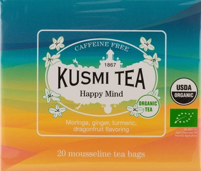 Чай трав'яний Kusmi Tea Happy Mind органічний 20 пакетиків х 2 г (3585810078397)