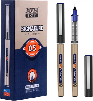 Упаковка ручек-роллеров Baoke Signature 0.5 мм Синяя 12 шт (BK111-blue)