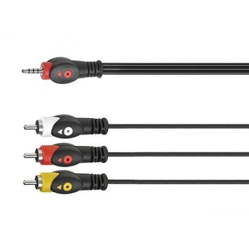 Кабель 3.5 Jack - 3RCA Cabletech (KPO2851L-1.5) 150 см, Black