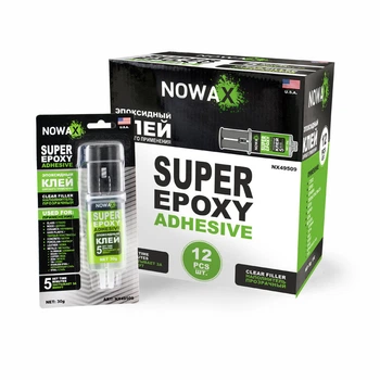 Клей эпоксидный двухкомпонентный Nowax SUPER EPOXY ADHESIVE прозрачный STM01974