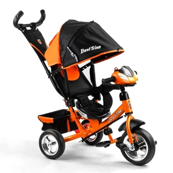 Велосипед дитячий Триколісний Best Trike 6588 з фарою, Помаранчевий