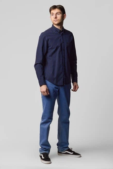 Рубашка Lee Button Down Shirt Regular Fit (L880ZMSJ) Темно-синий S-00