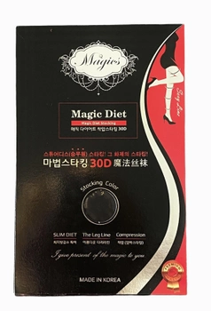 Колготки з тривимірною компресією MAGICS Magic Diet Stocking 30D чорного кольору.