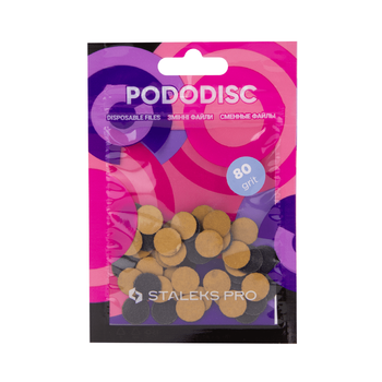 Сменные файлы для педикюрного диска Staleks PRO Pododisc XS 10 мм 80 грит набор 50 шт