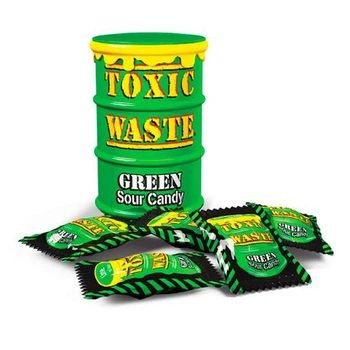 Кислые конфеты Candy Dynamics Toxic Waste Color Drums зеленый