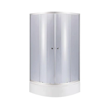 Душевая кабина Lidz Latwa SC80x80.SAT.MID.GR полукруглая, стекло тон. 4 мм + Lidz Душевой поддон Kapielka ST80x80x26, с панелью