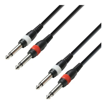 Готовый инструментальный кабель 2xJack 6,3 — 2xJack 6,3 BIG XC001 3м