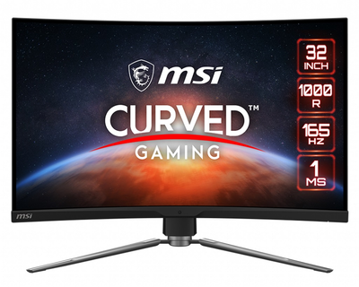 Монитор MSI 31.5" MPG Artymis 323CQR VA Black Curved; 2560х1440 (165 Гц), 1 мс, 400 кд/м2, DisplayPort, 2xHDMI, 2хUSB2.0, USB Type-C