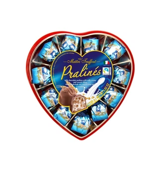 Цукерки Maitre Truffout Pralines синє серце, 165 г