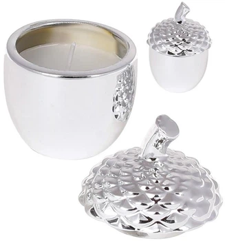 Свеча с крышкой Silver 6х6х8см фарфор