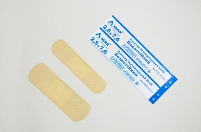 Пластир бактерицидний IGAR Водостійкий (на основі ПВХ) 2,5 x 7,6 см 100 шт.