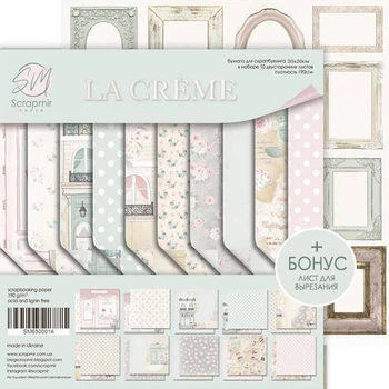 Набор двусторонней бумаги, Scrapmir, La Creme 10 шт, 20х20 см, SM6500016