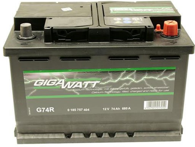 Автомобильный аккумулятор Gigawatt 74 Ah (-/+) (GW 0185757404)