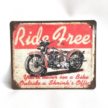 Металева табличка "Ride free" для декору дому, декор стiн, декор кiмнати, вiнтаж