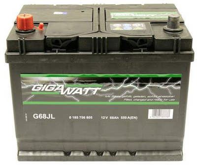 Автомобильный аккумулятор Gigawatt 68 Ah (-/+) (GW 0185756805)