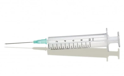 Шприц инъекционный одноразового использования Medicare 2-компонентный 10 мл, с иглой 0,8х38 мм Луер слип