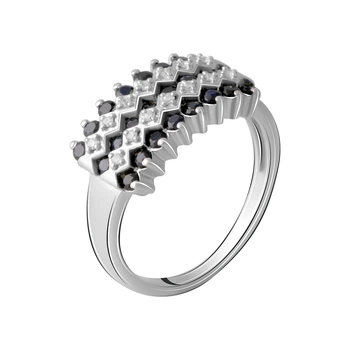 Серебряное кольцо с натуральным сапфиром 2.133ct, вес изделия 5,19 гр (2065425)