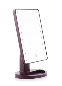 Настольное зеркало для макияжа Magic с 16 LED подсветкой Фиолет (8908)