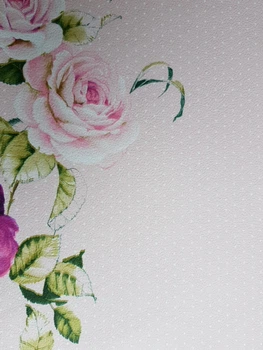 Обои виниловые на флизелине Petite Fleur 4 Rasch Textil 289076 0.53х10 крупные цветы розы на розовом фоне