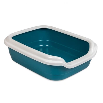 Туалет для котів з бортиком Природа Comfort L 39x49x15 см, синій