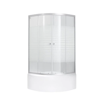 Lidz 4мм стекляная дверь с рисунком Linie WIEŻA SC80x80.HIGH.L