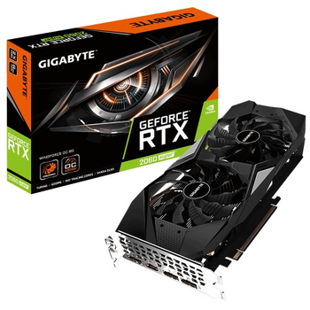 Відеокарта GIGABYTE GeForce RTX2060 SUPER 8192Mb WINDFORCE (GV-N206SWF2OC-8GD)