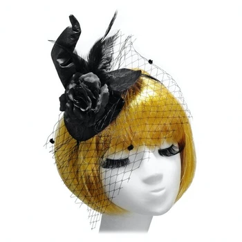 Ковпак Відьмочка на обручі SETA Decor 18-982BLK