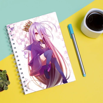 Скетчбук Sketchbook блокнот для рисования с принтом No Game No Life — Shiro