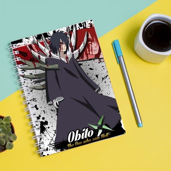 Скетчбук (Sketchbook) блокнот для рисования с принтом "Naruto Наруто Обито"