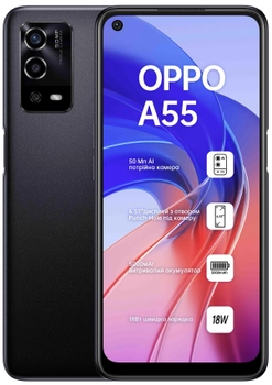 Мобильный телефон OPPO A55 4/64GB Starry Black (CPH2325_Black)