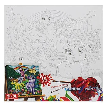 Роспись на холсте "Единороги" 31*31 см DANKO TOYS (PX-07-01)