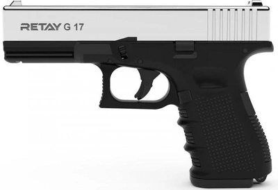 Пистолет стартовый Retay G17. 9 мм. Nickel
