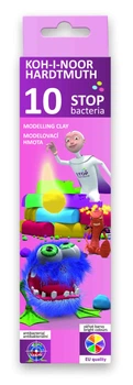 Пластилин детский Koh-I-Noor 10цв 200г Stop bacteria